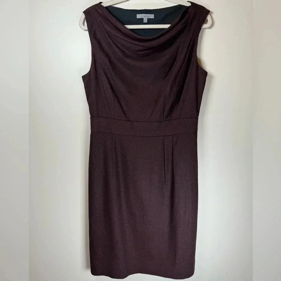 Classiques Entier Wool Silk Blend Sleeveless Cowl Neck Dress Women’s Size 10 - Picture 1 of 12